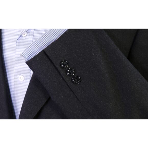 Brooks Brothers Black Herringbone Fleece Wool 2-Btn Blazer Jacket 39R - Picture 6 of 8